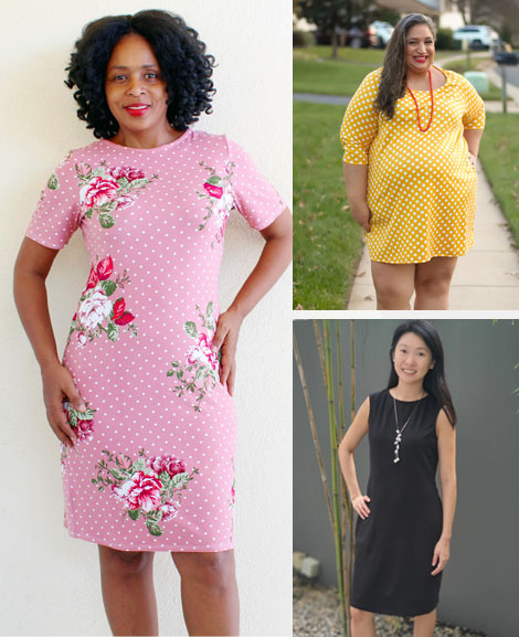 Knit sheath dress sewing pattern. Print and download it today.